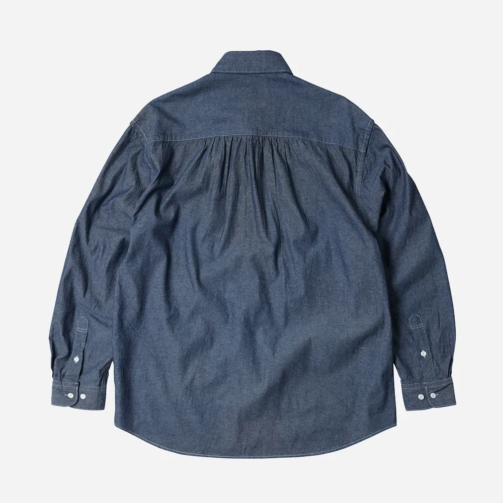 CIGARETTE POCKET CHAMBRAY SHIRT - INDIGO