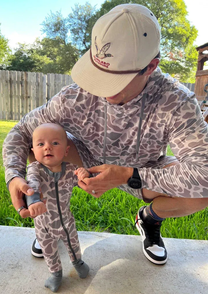 Classic Deer Camo Full Zip Baby Onesie