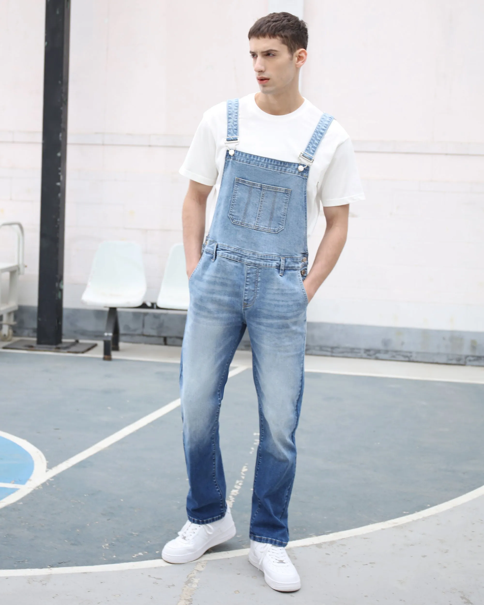 Classic Denim Overalls with Precision Stitching-Mexico Local Delivery