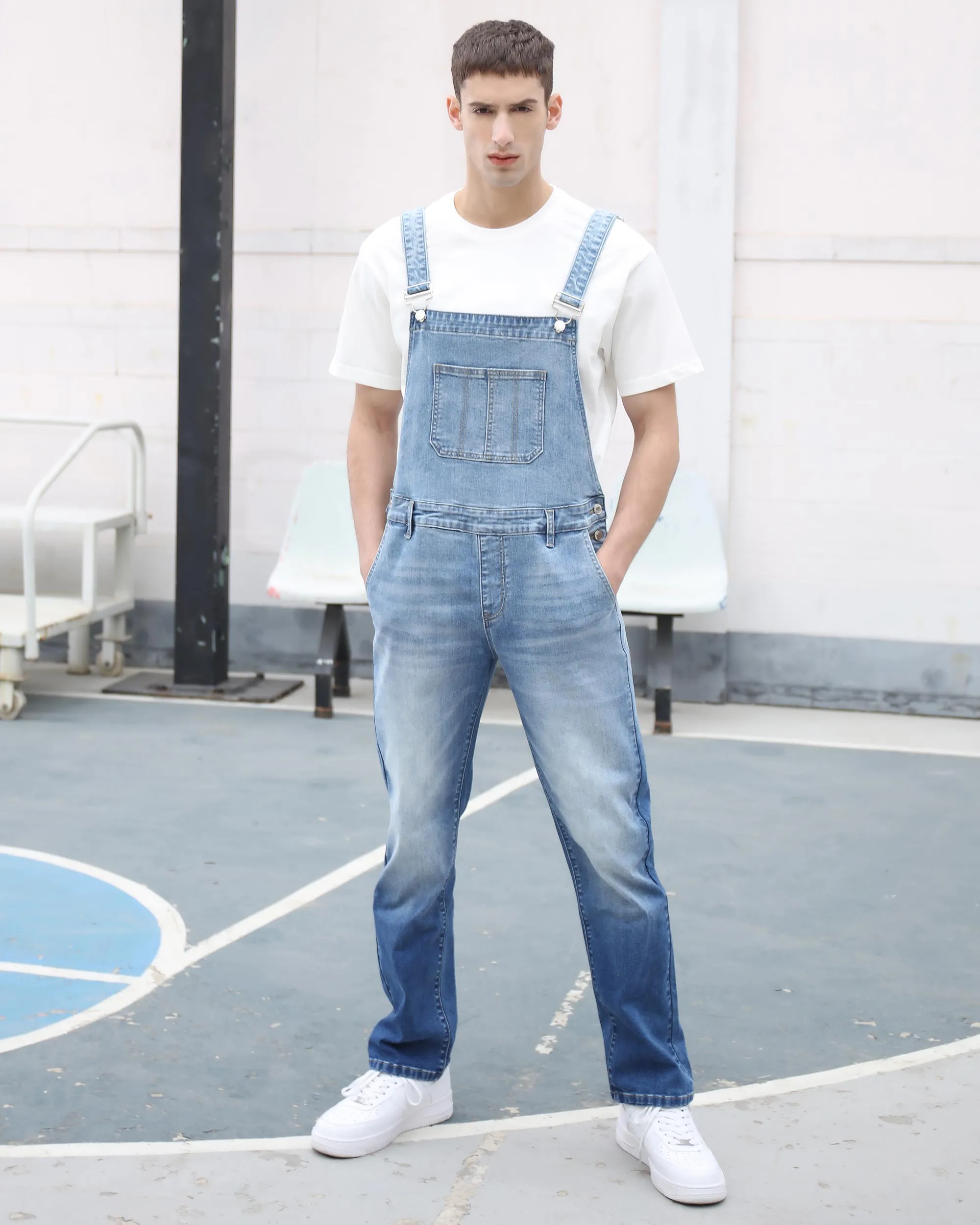 Classic Denim Overalls with Precision Stitching-Mexico Local Delivery