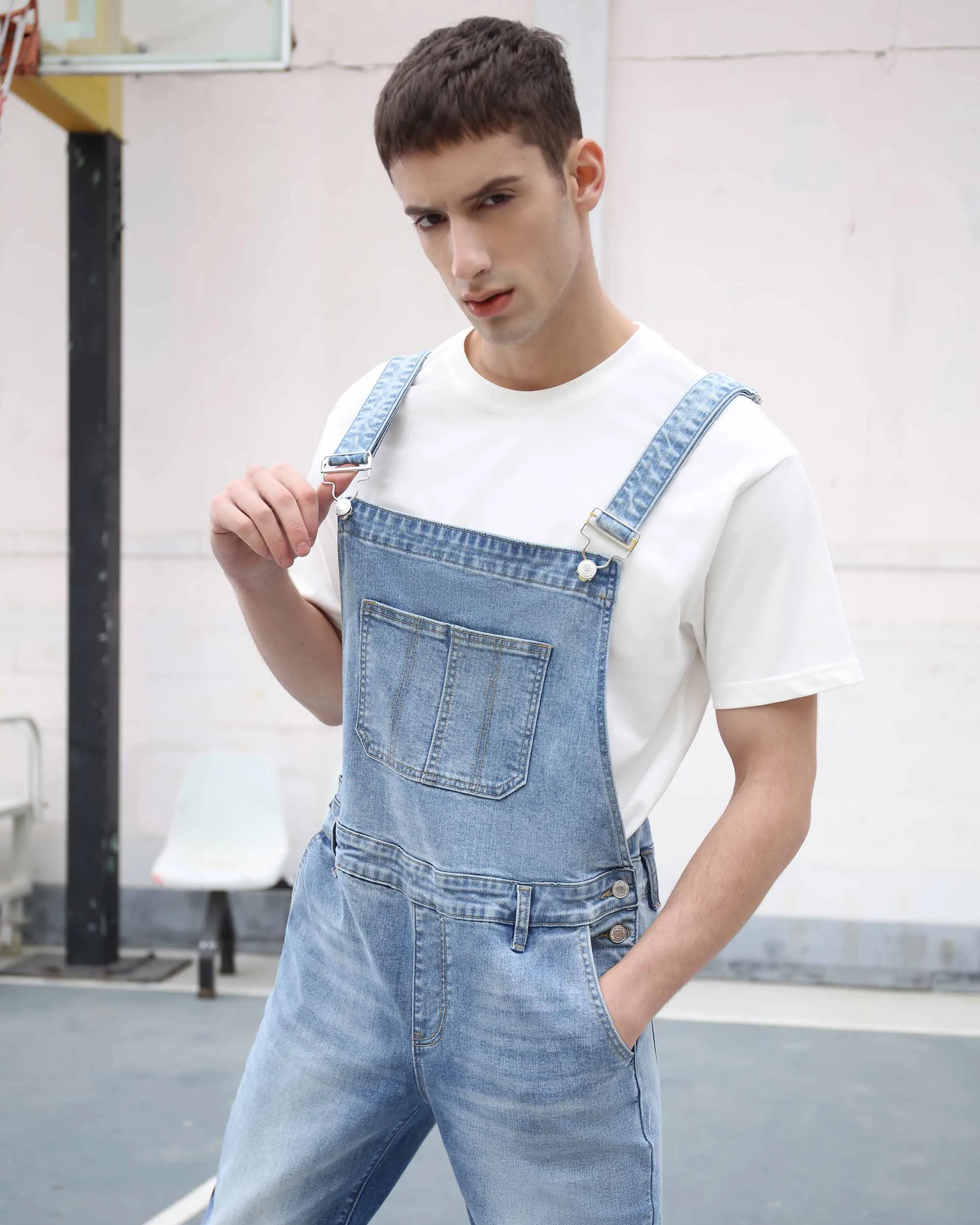 Classic Denim Overalls with Precision Stitching-Mexico Local Delivery