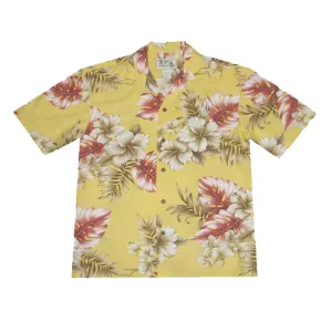 Classic Hibiscus Cotton Men's Aloha Shirt
