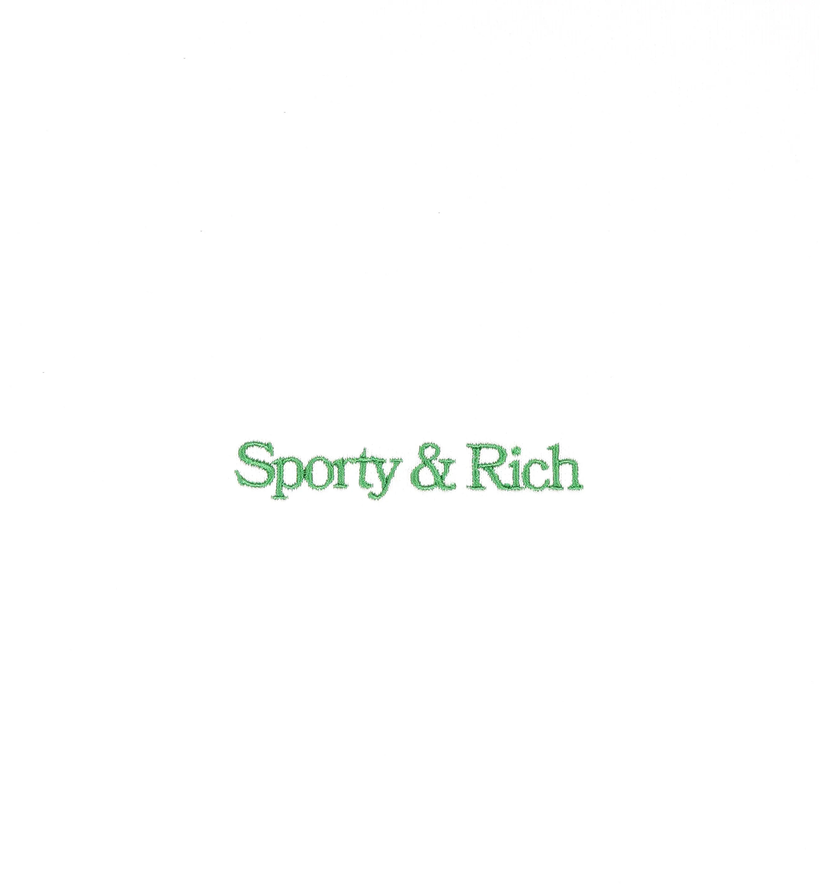 Classic Logo Embroidered V-Neck Sweatshirt - White/Verde