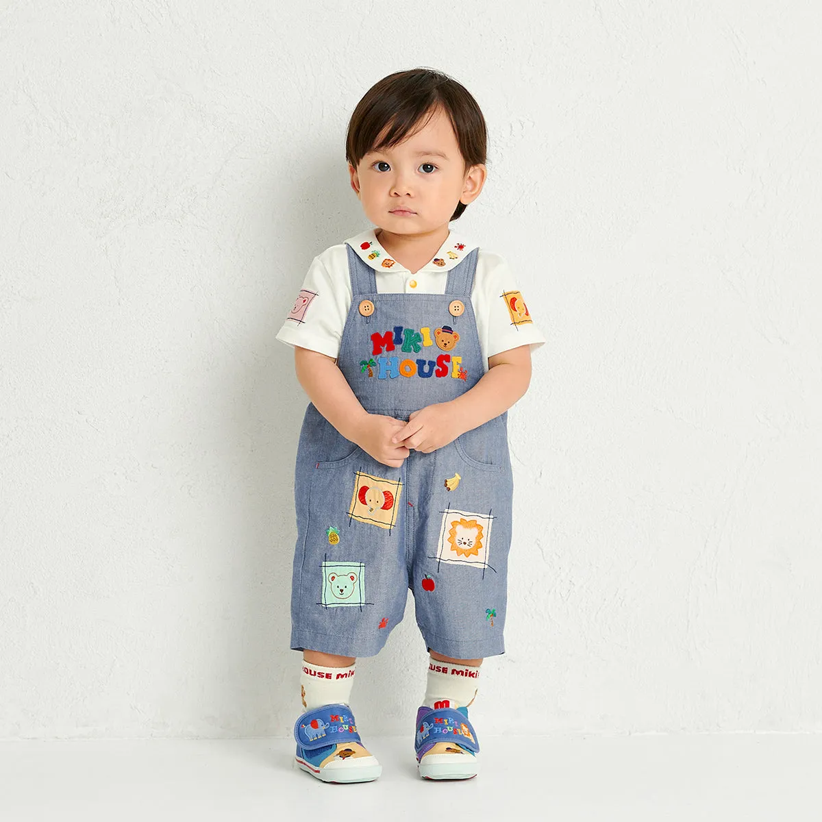 Classic MIKI HOUSE Bear Canvas Second Shoes