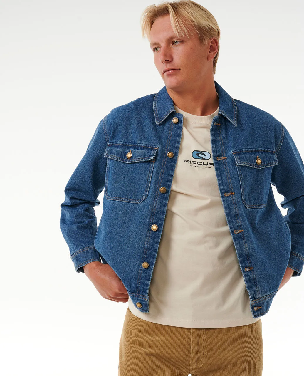 Classic Surf Denim Trucker Jacket - Denim Blue