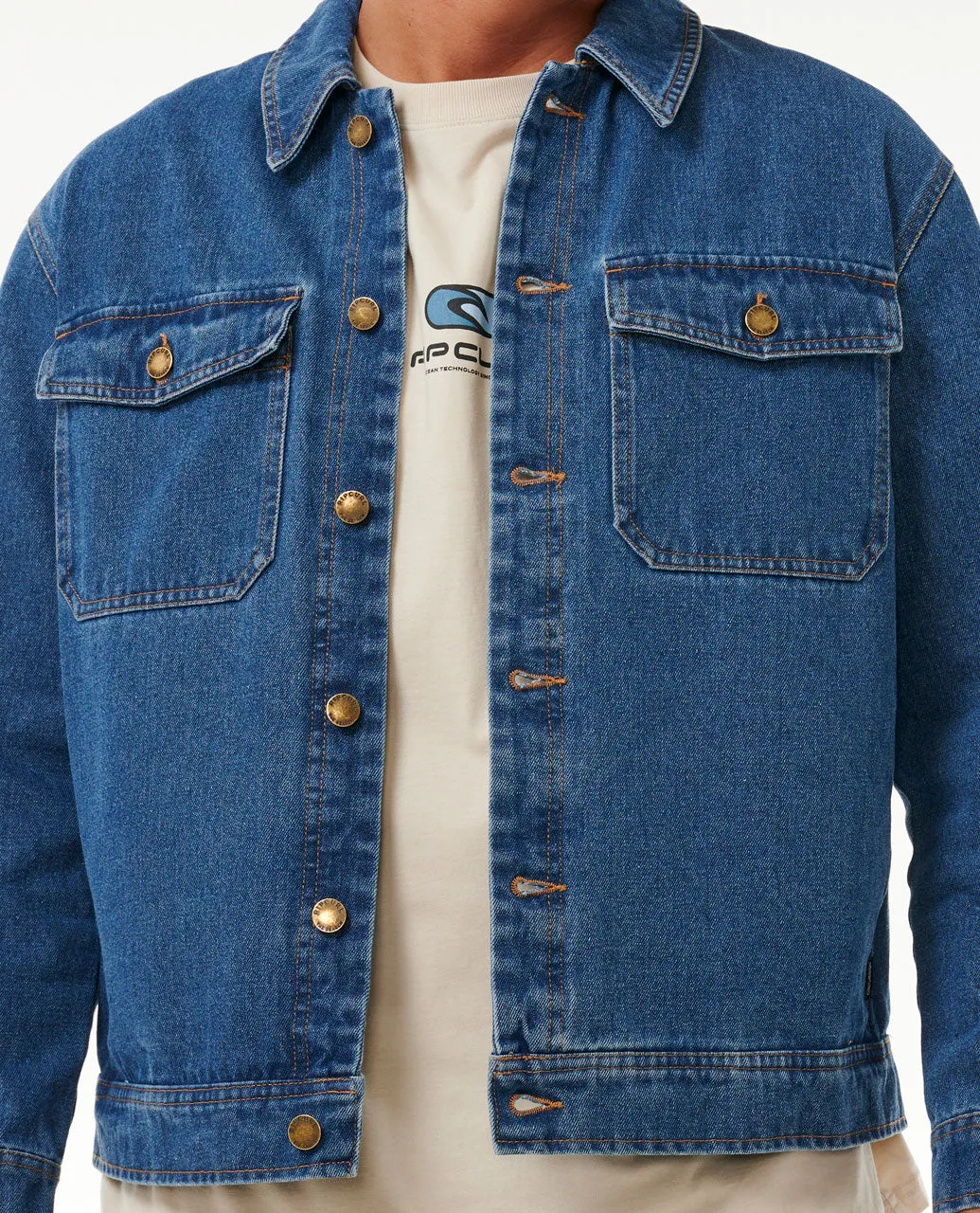 Classic Surf Denim Trucker Jacket - Denim Blue