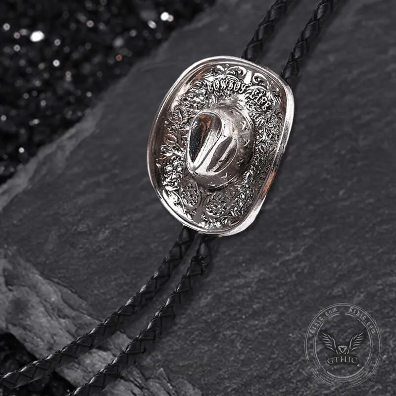 Classic Western Cowboy Hat Alloy Bolo Tie