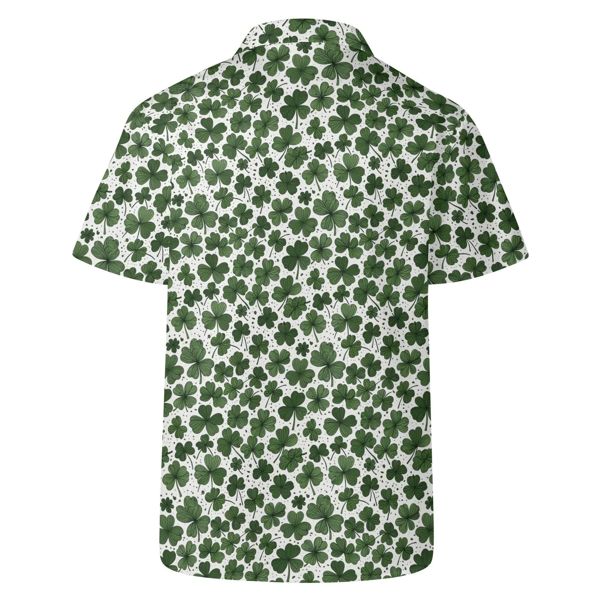 Clovers Mens Casual Hawaiian Shirt
