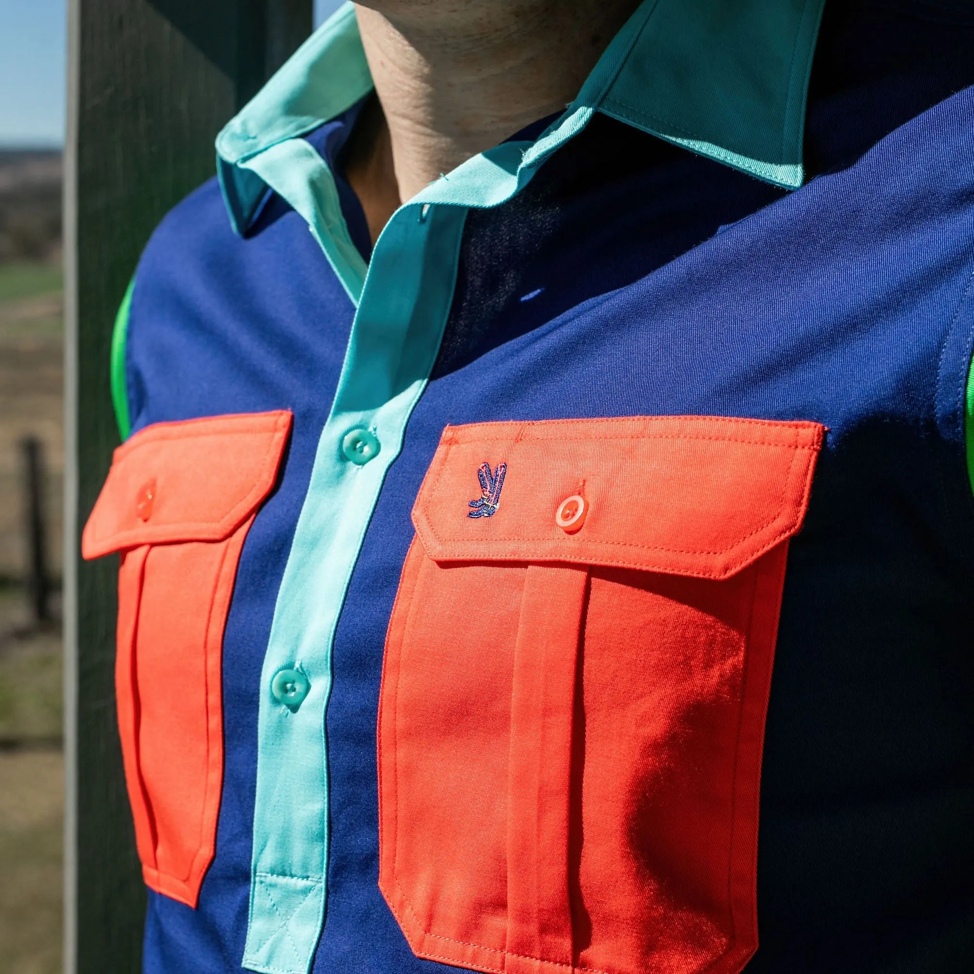 Cobalt Multi Half Button - Light Weight