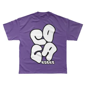ColaKicks Purple Heavyweight Bubble Screenprinted T-Shirt