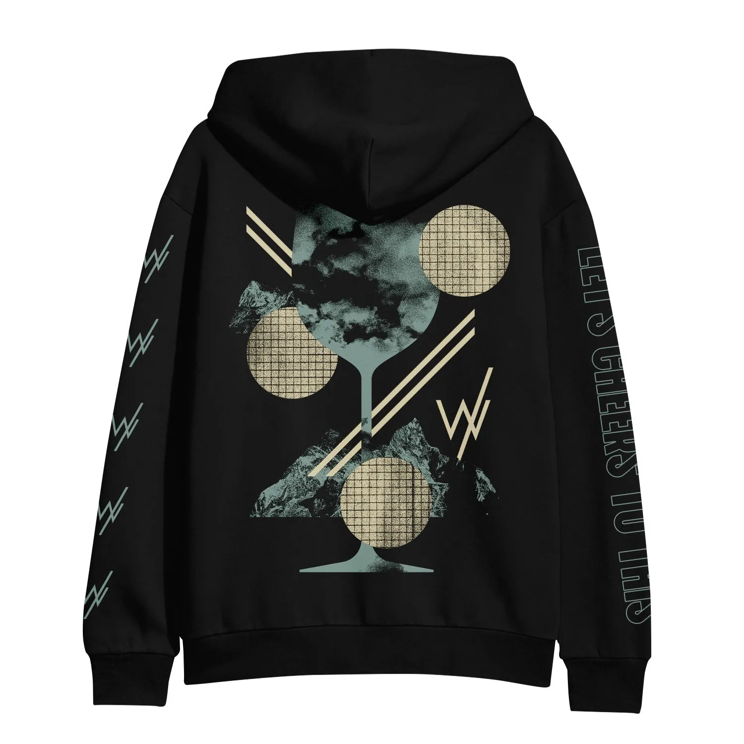 Collage - Black Zip-Up