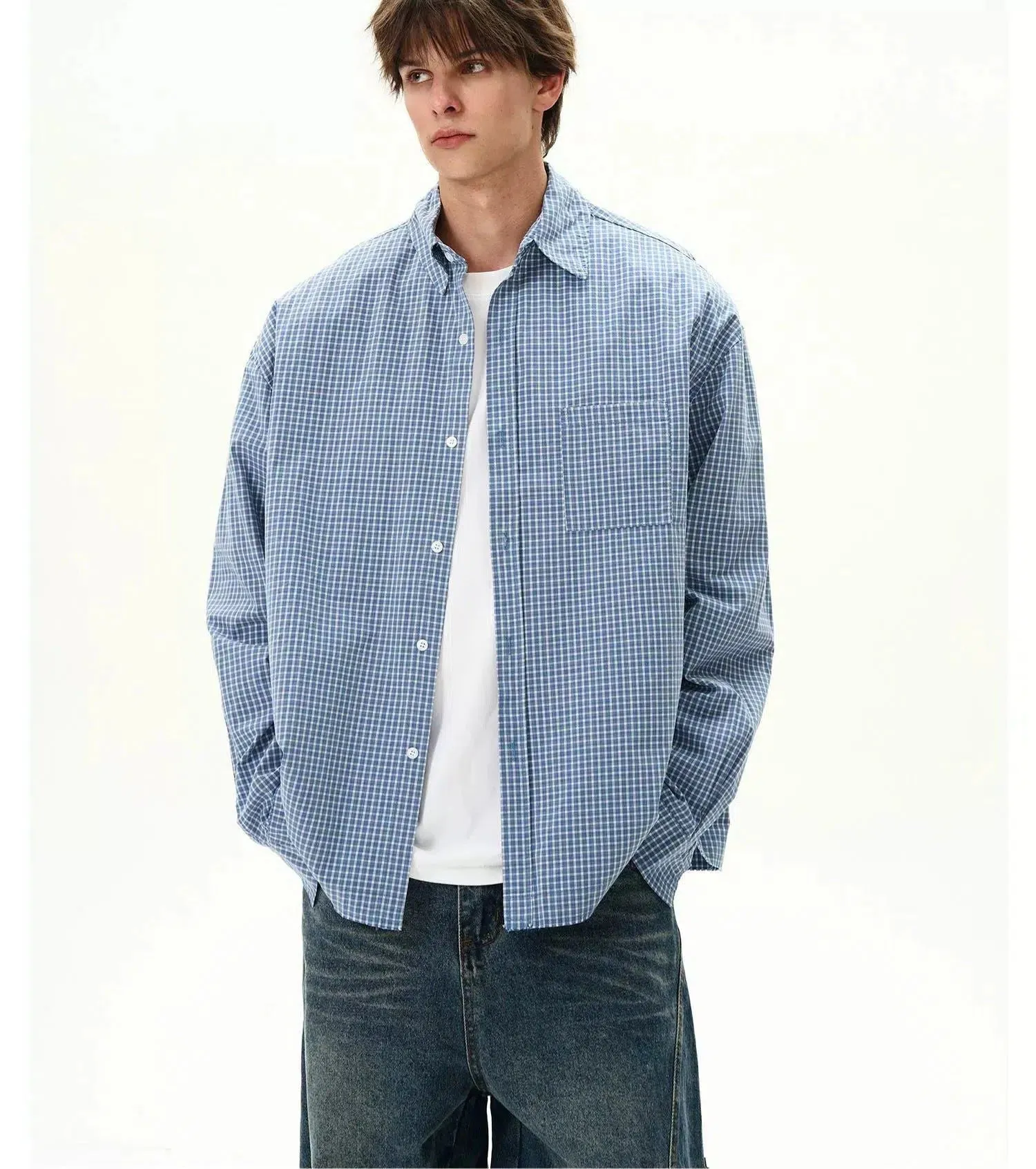 College Style Plaid Checkered Shirt