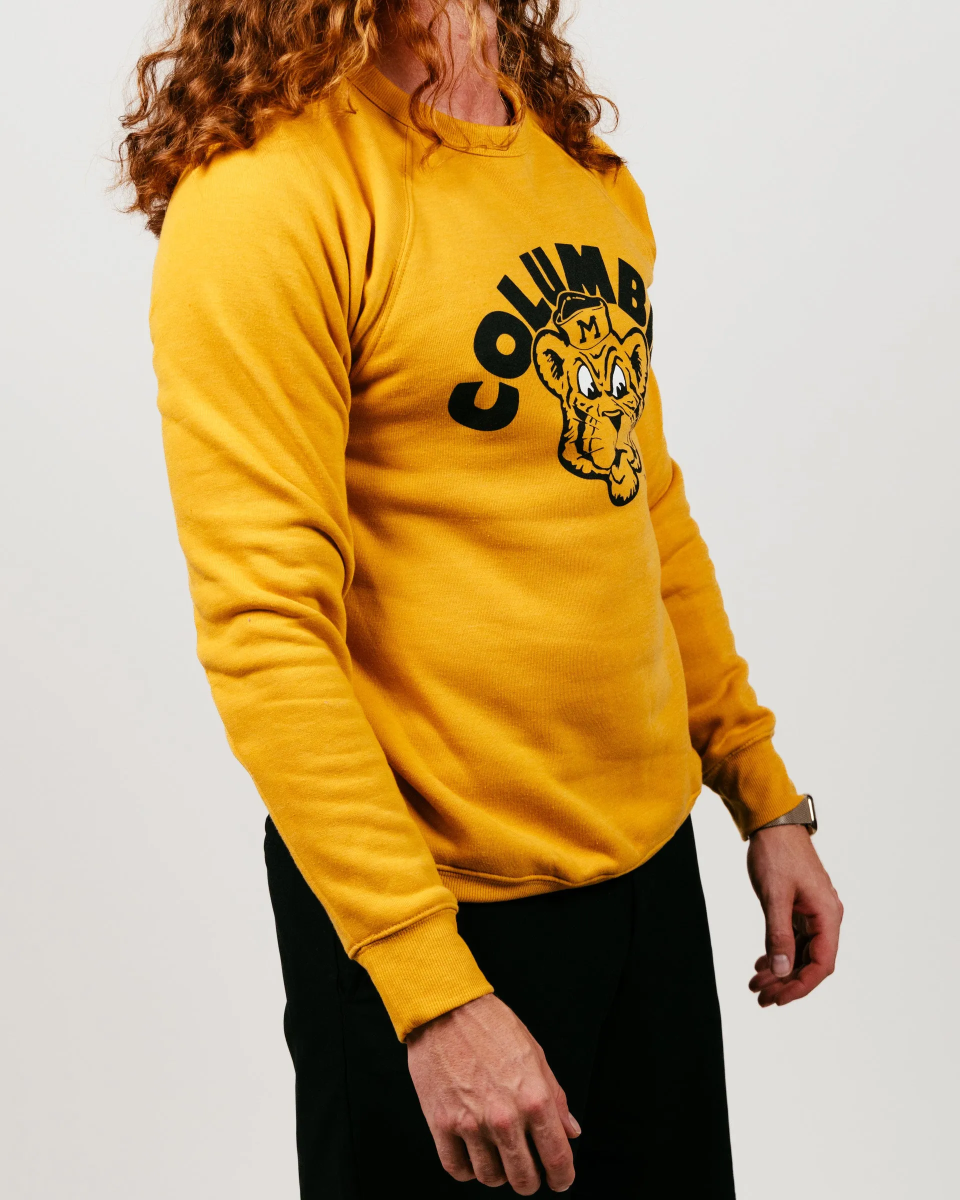 Columbia Missouri Arch Mascot Gold Crewneck