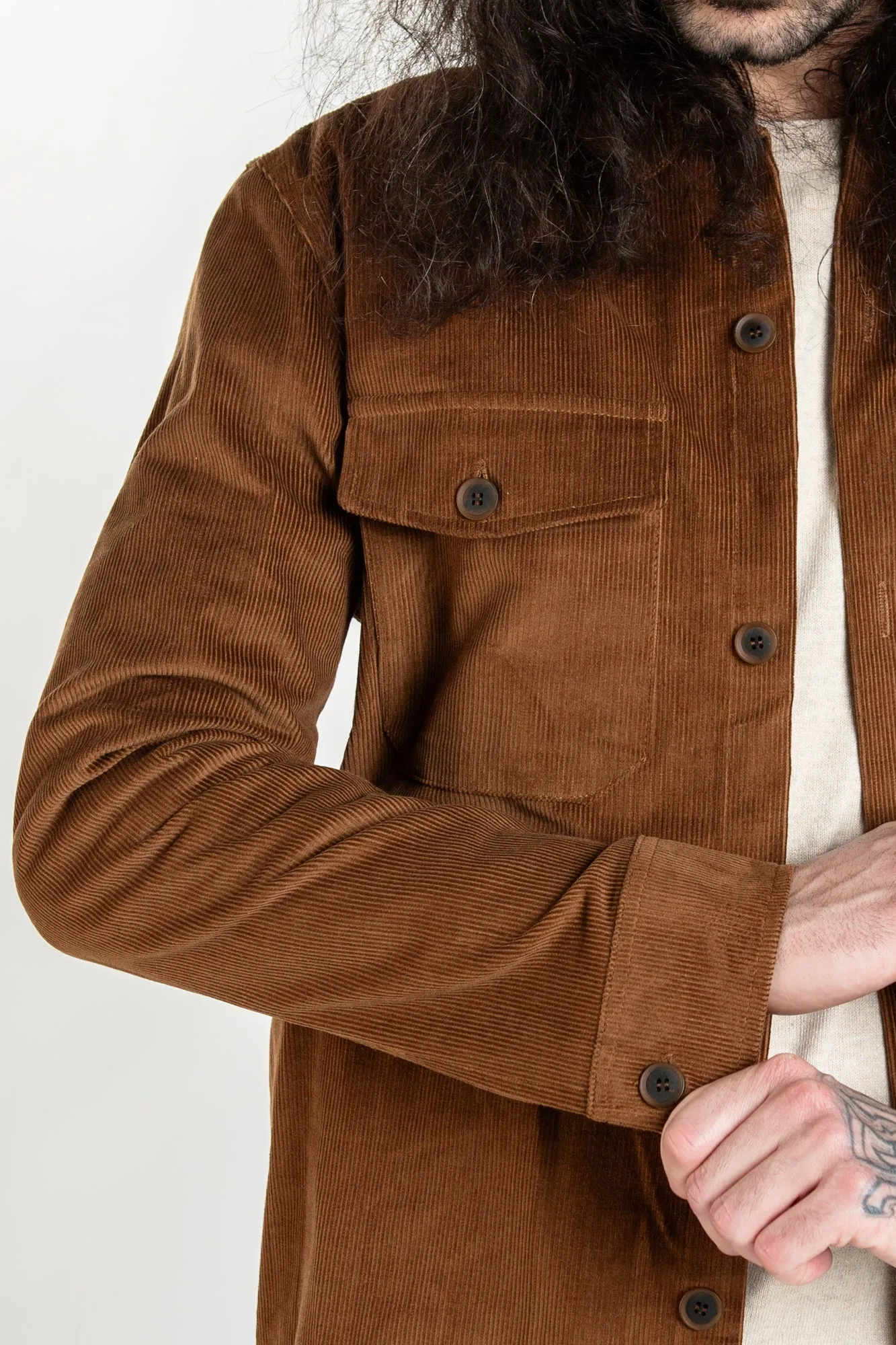Cord Overshirt - Brown