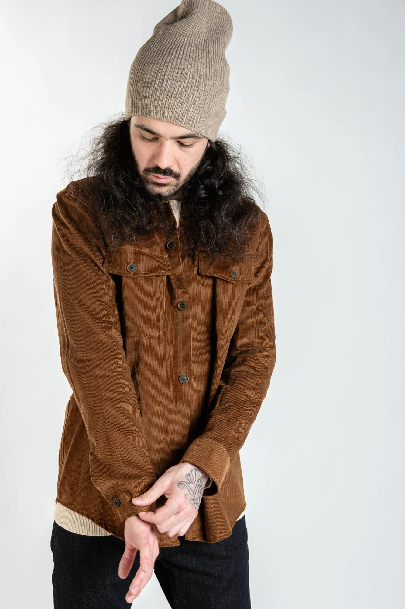 Cord Overshirt - Brown