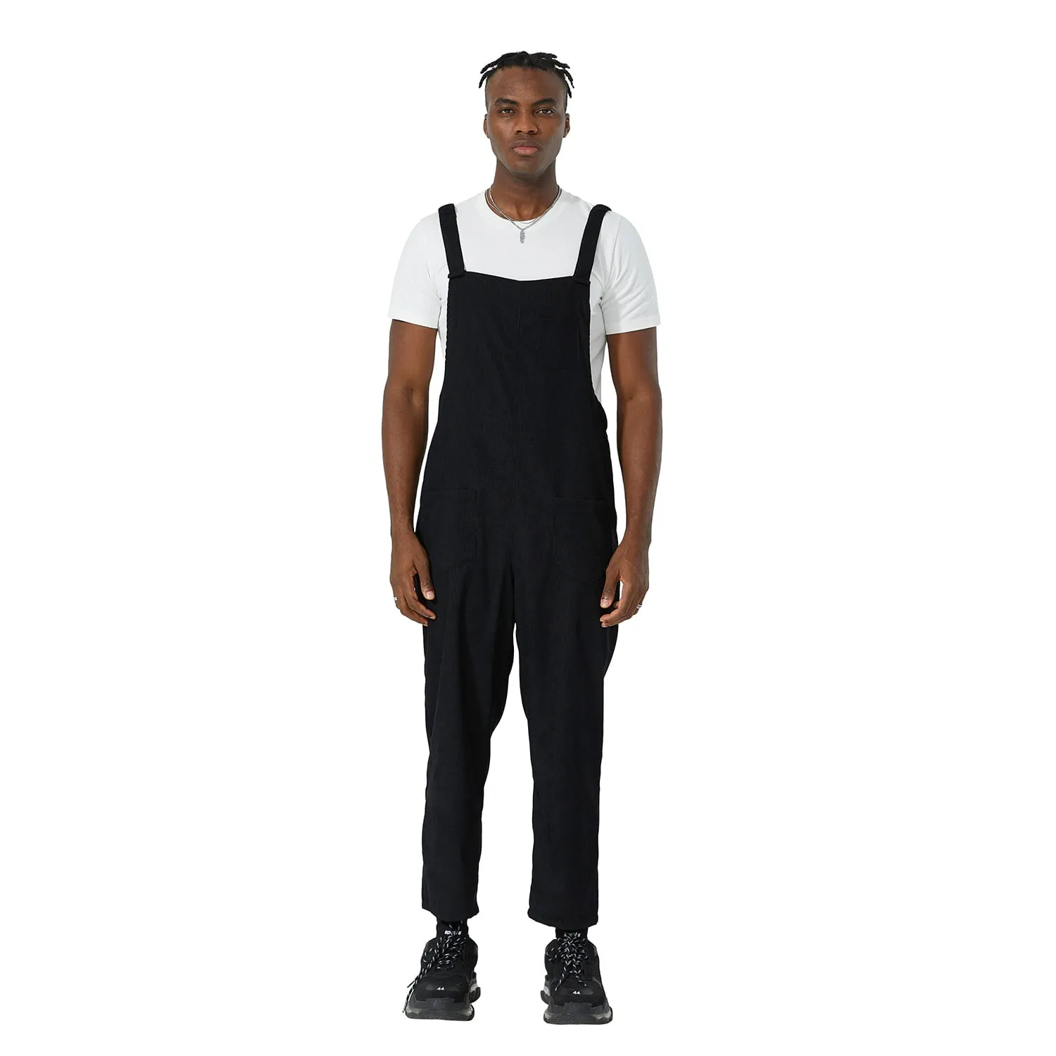 Corduroy Bib Cargo Overalls- Men's