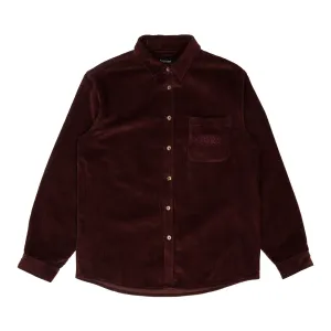 Corduroy Button Up, Burgundy