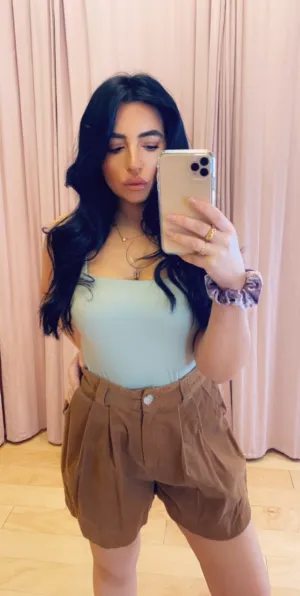 Corduroy High Waisted Shorts