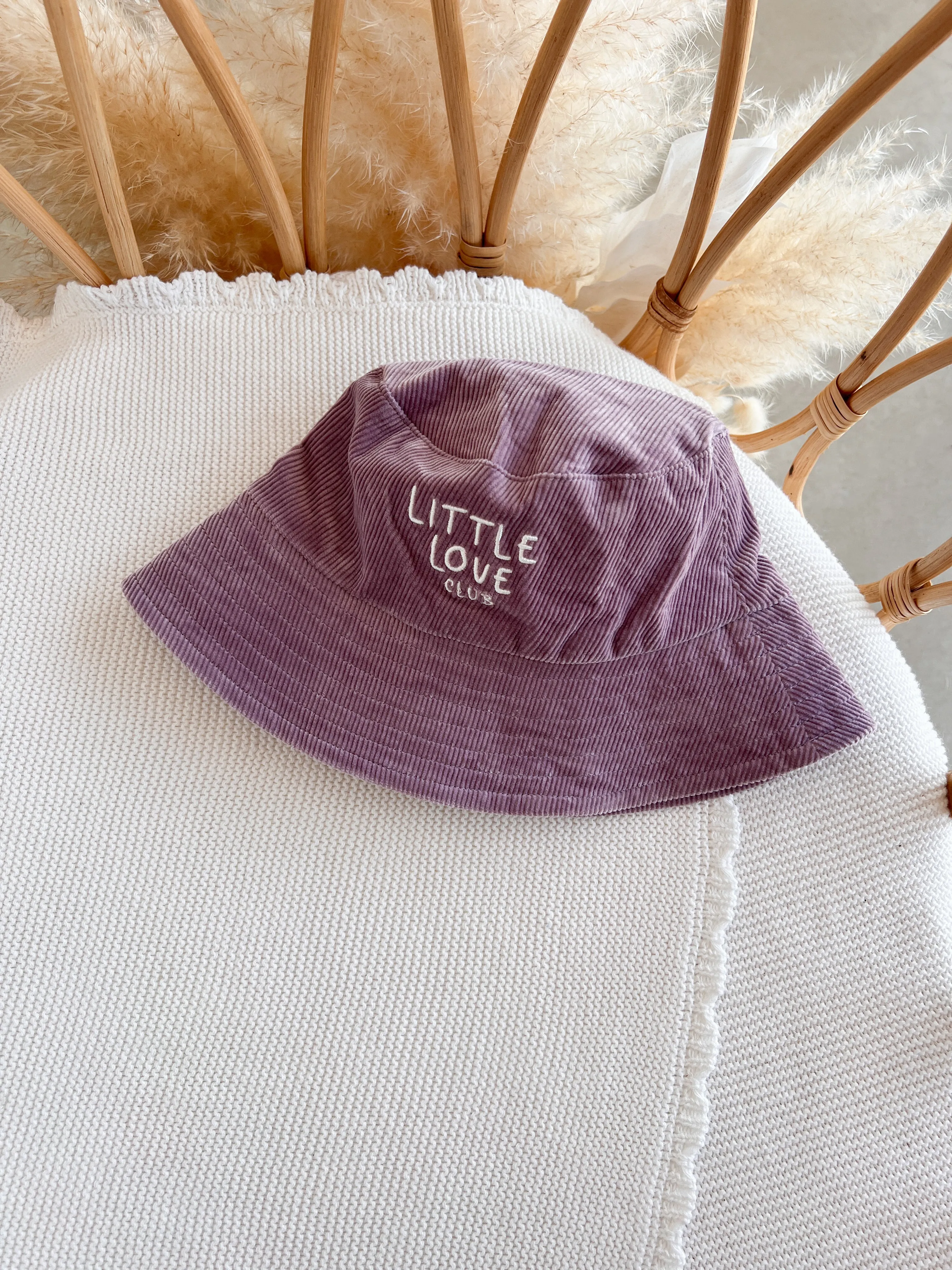 Corduroy 'Little Love Club' Overalls - Purple