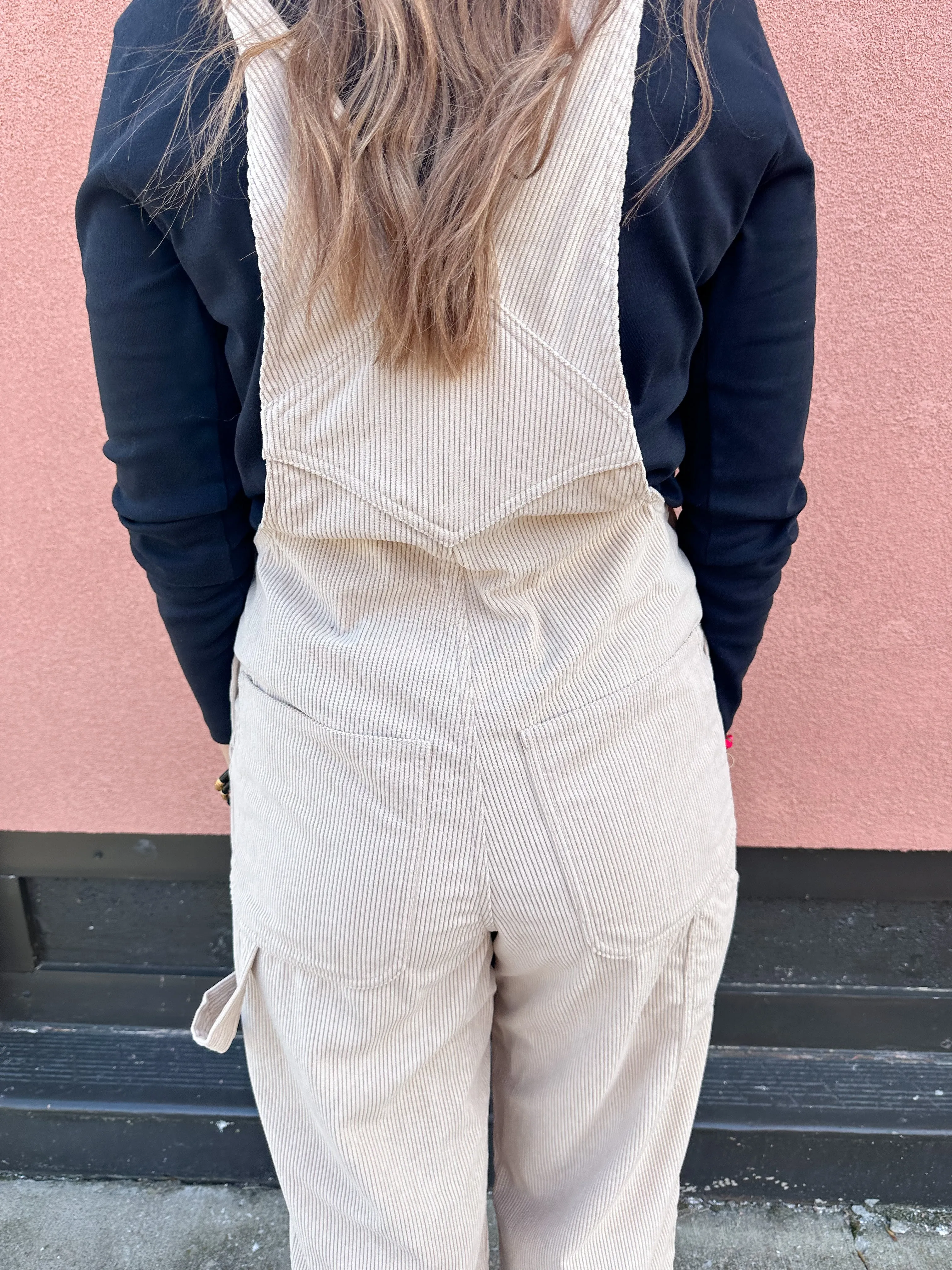 Corduroy Overalls - Beige