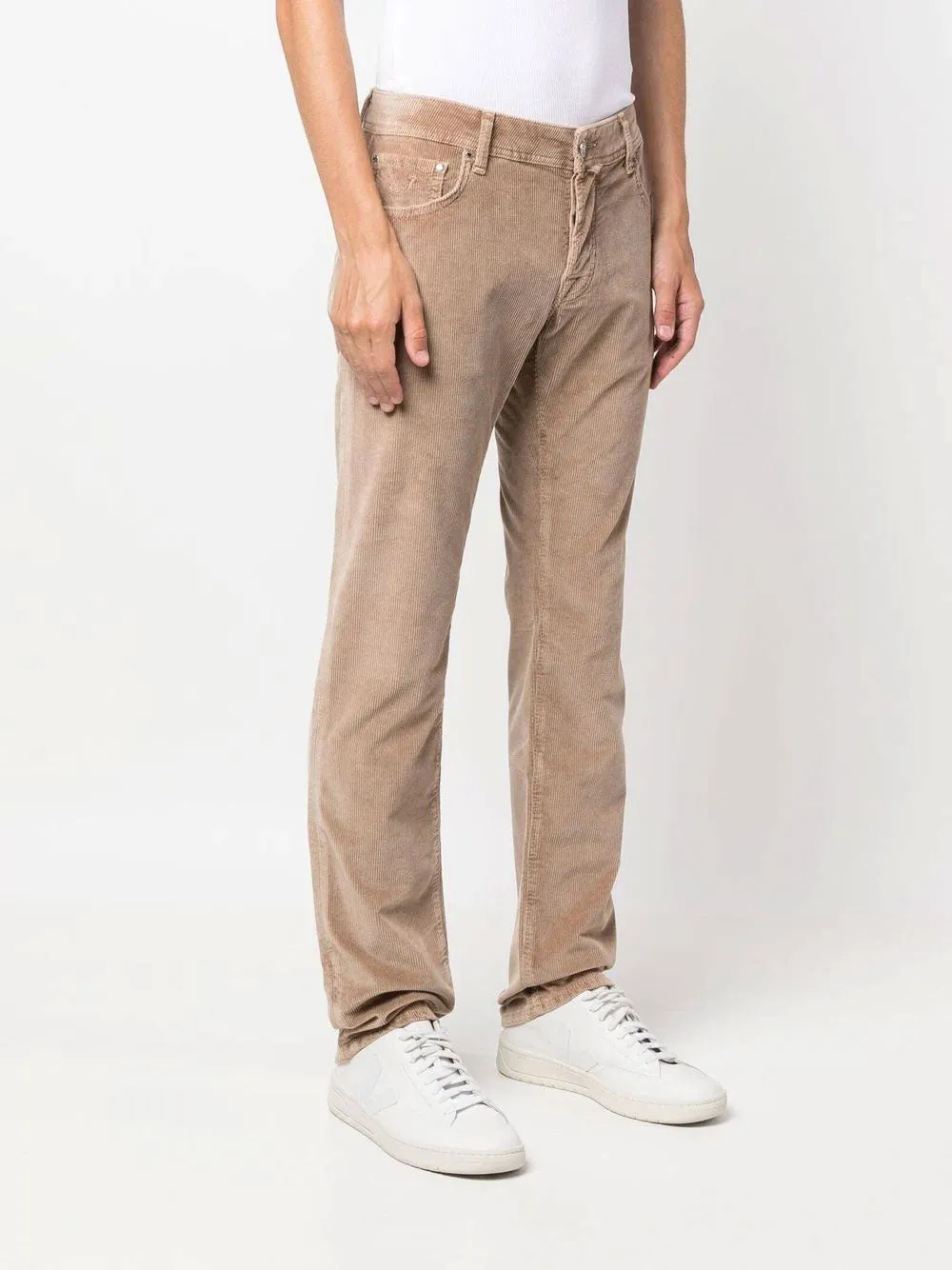 Corduroy straight-leg trousers