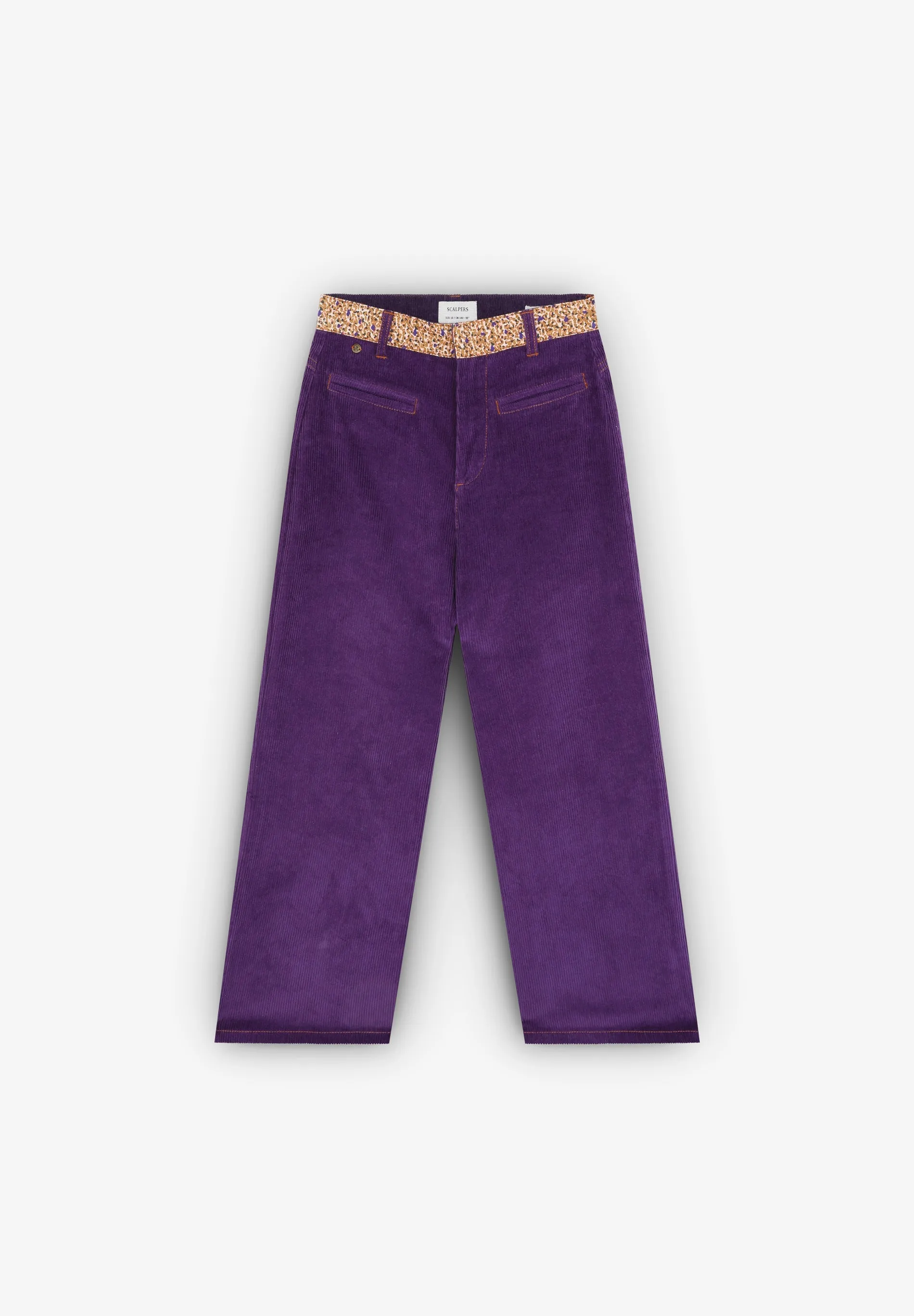 CORDUROY TROUSERS WITH PRINT DETAIL