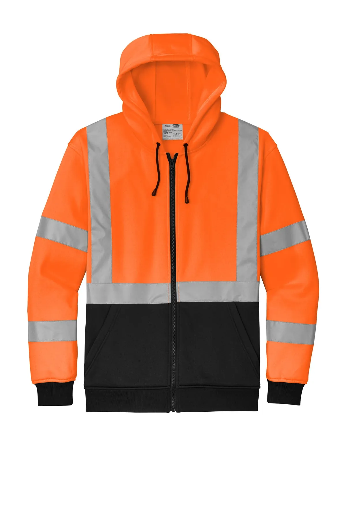 CornerStone A107 Class 3 Heavy-Duty Fleece Full-Zip Hoodie CSF300