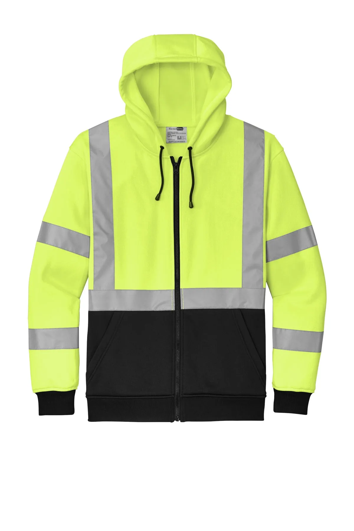 CornerStone A107 Class 3 Heavy-Duty Fleece Full-Zip Hoodie CSF300