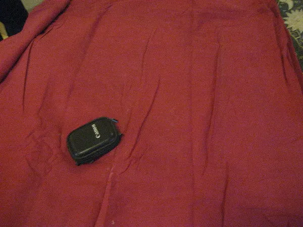 COTTON CORDUROY Fabric Cherry Red color