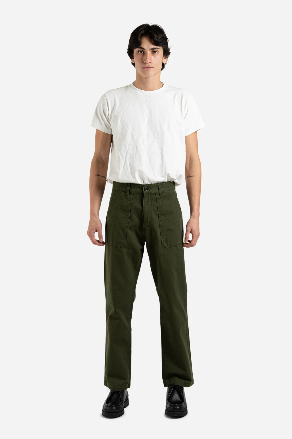 Cotton Fatigue Pants Regular Fit - Forest