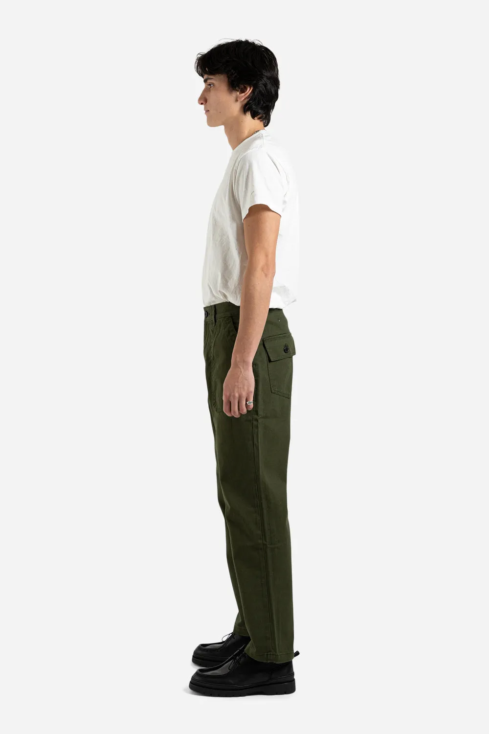 Cotton Fatigue Pants Regular Fit - Forest