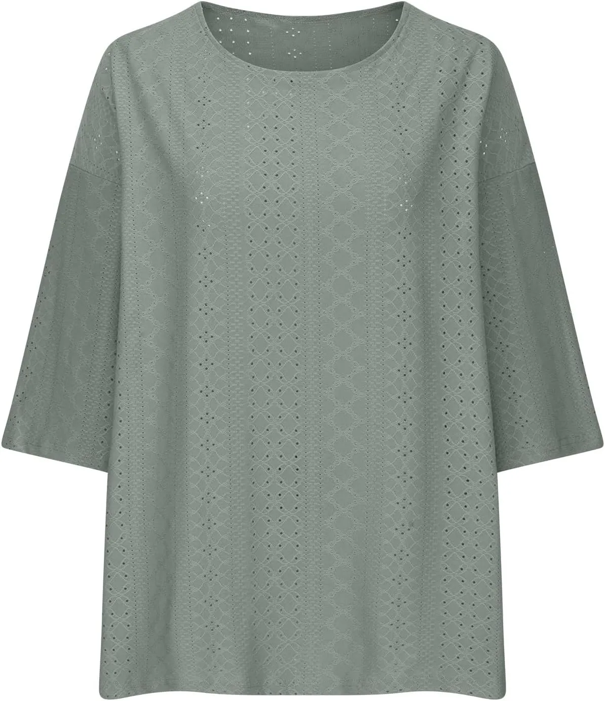 Cotton Linen Shirts Women Casual Loose Gauze T Shirts Crewneck Blouses Summer Trendy Plus Size Lightweight Tunic Tops