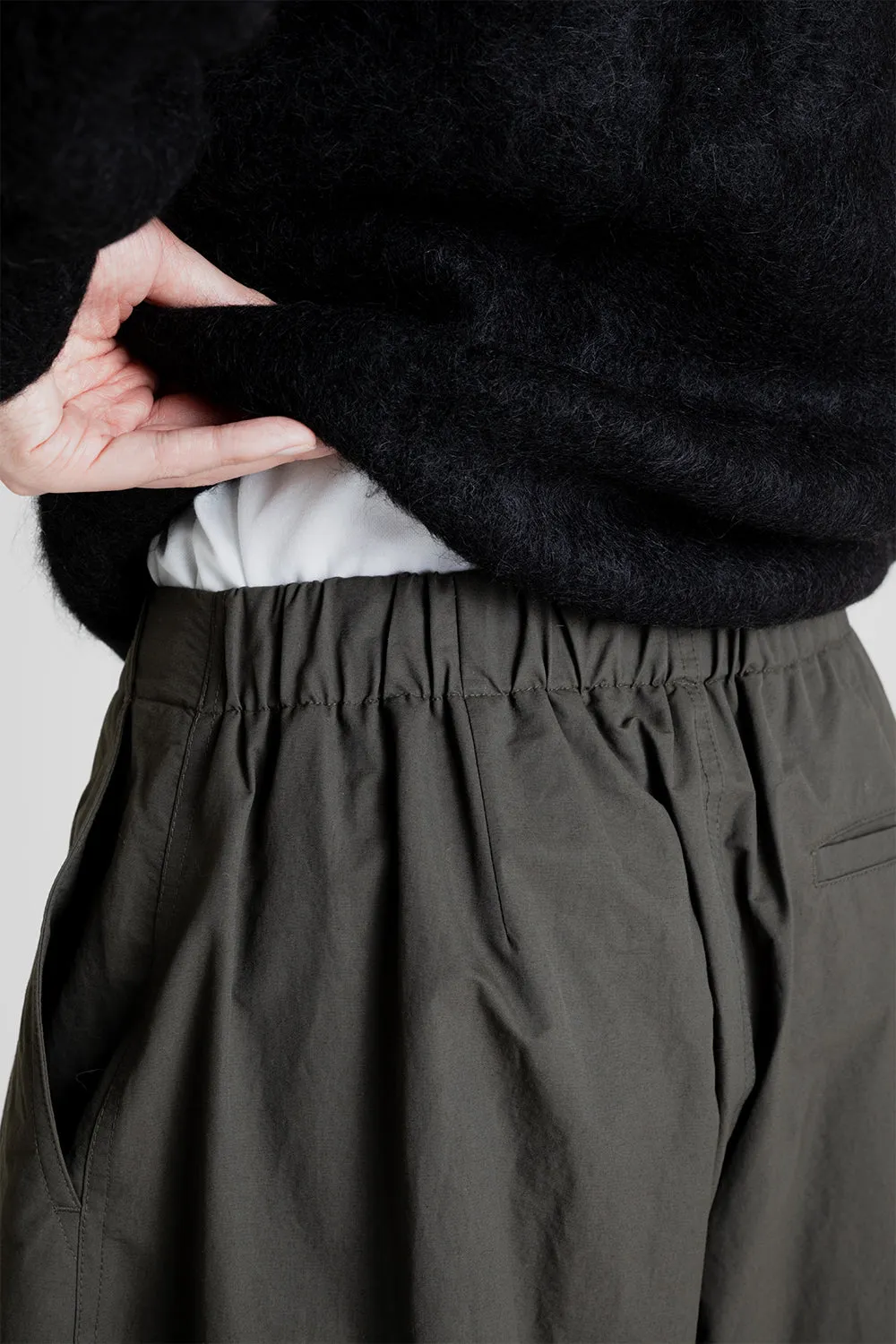 Cotton Nylon Fatigue Pants - Dark Brown