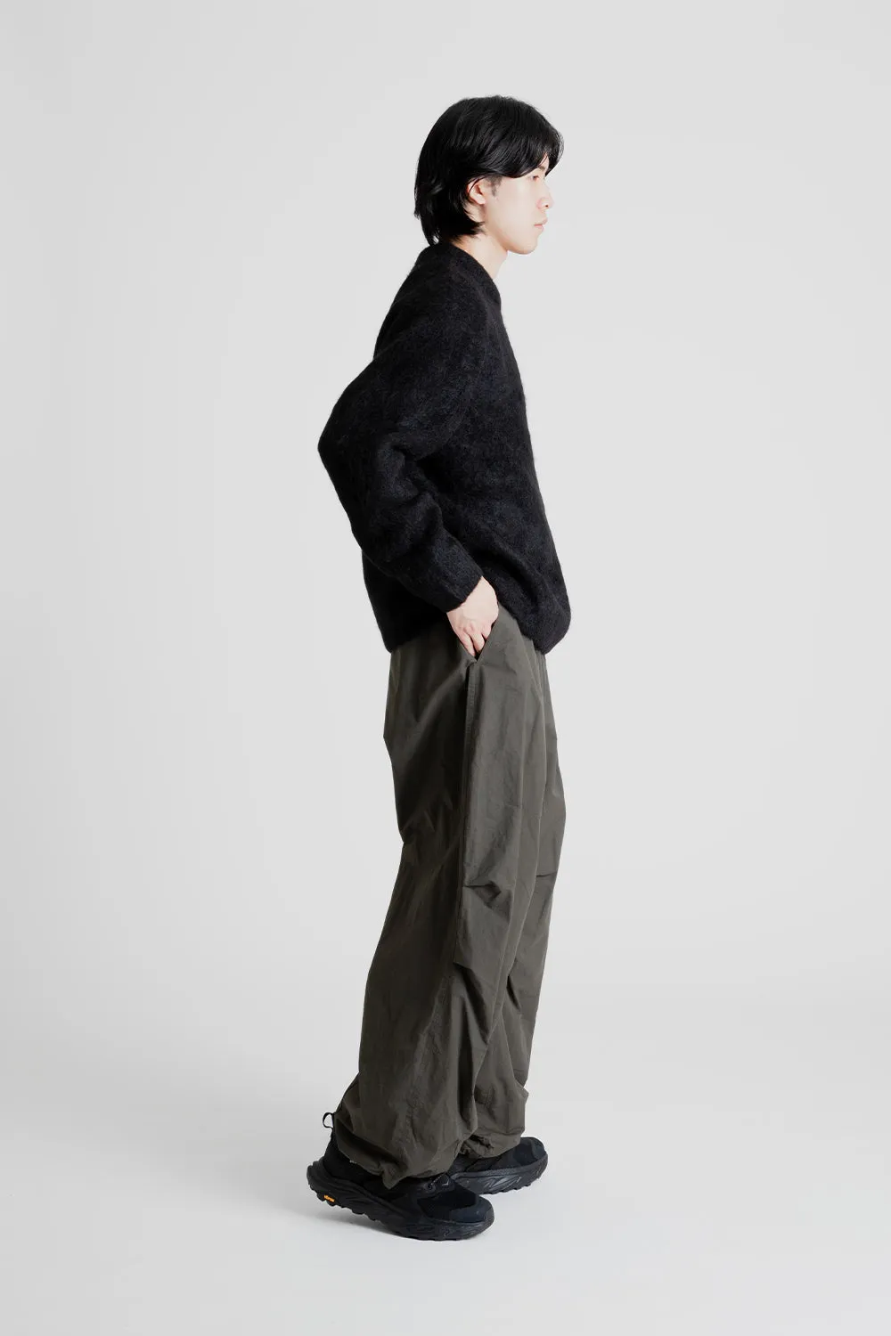 Cotton Nylon Fatigue Pants - Dark Brown