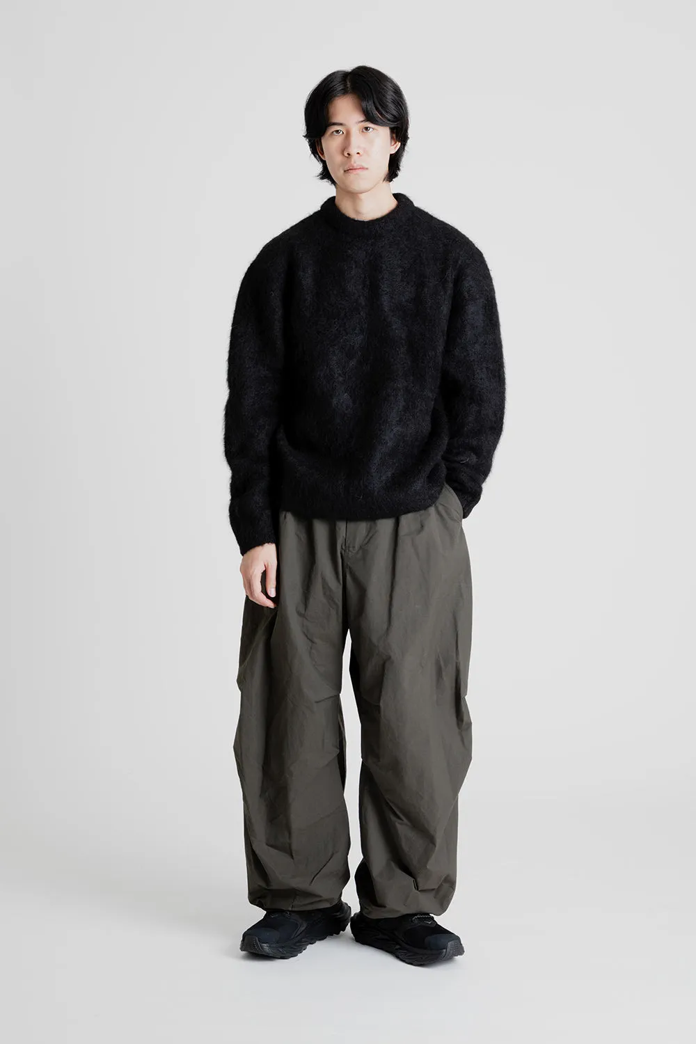 Cotton Nylon Fatigue Pants - Dark Brown