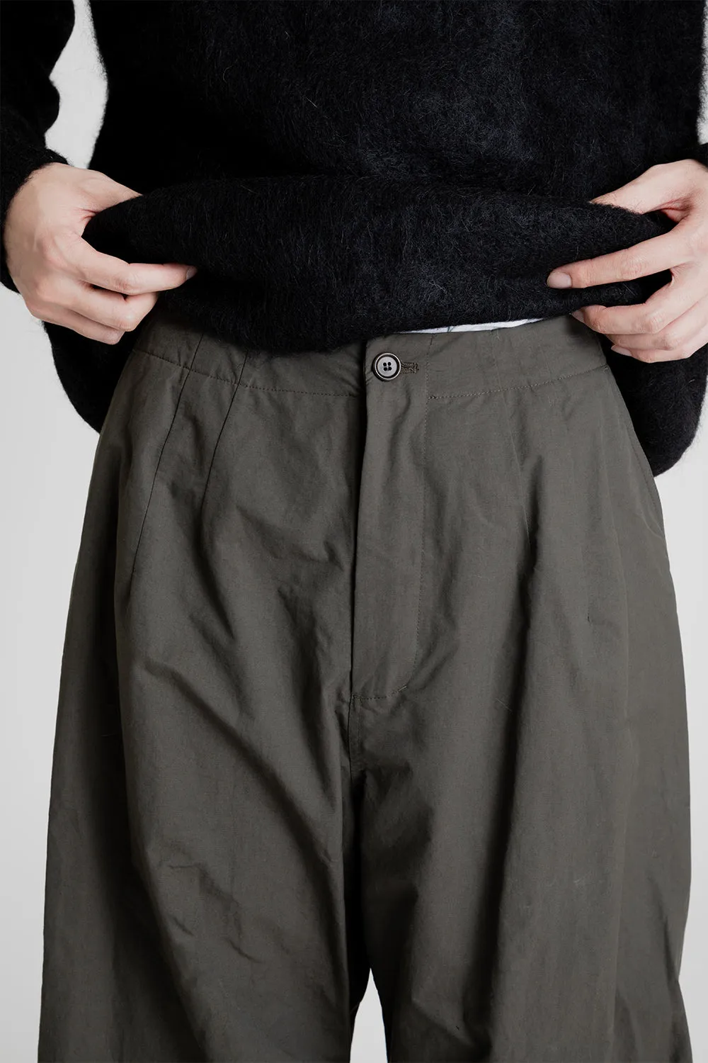 Cotton Nylon Fatigue Pants - Dark Brown