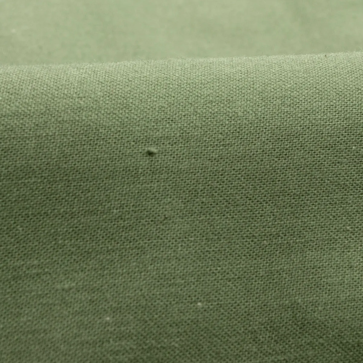 Cotton Sateen Shirt S/S - Olive Green