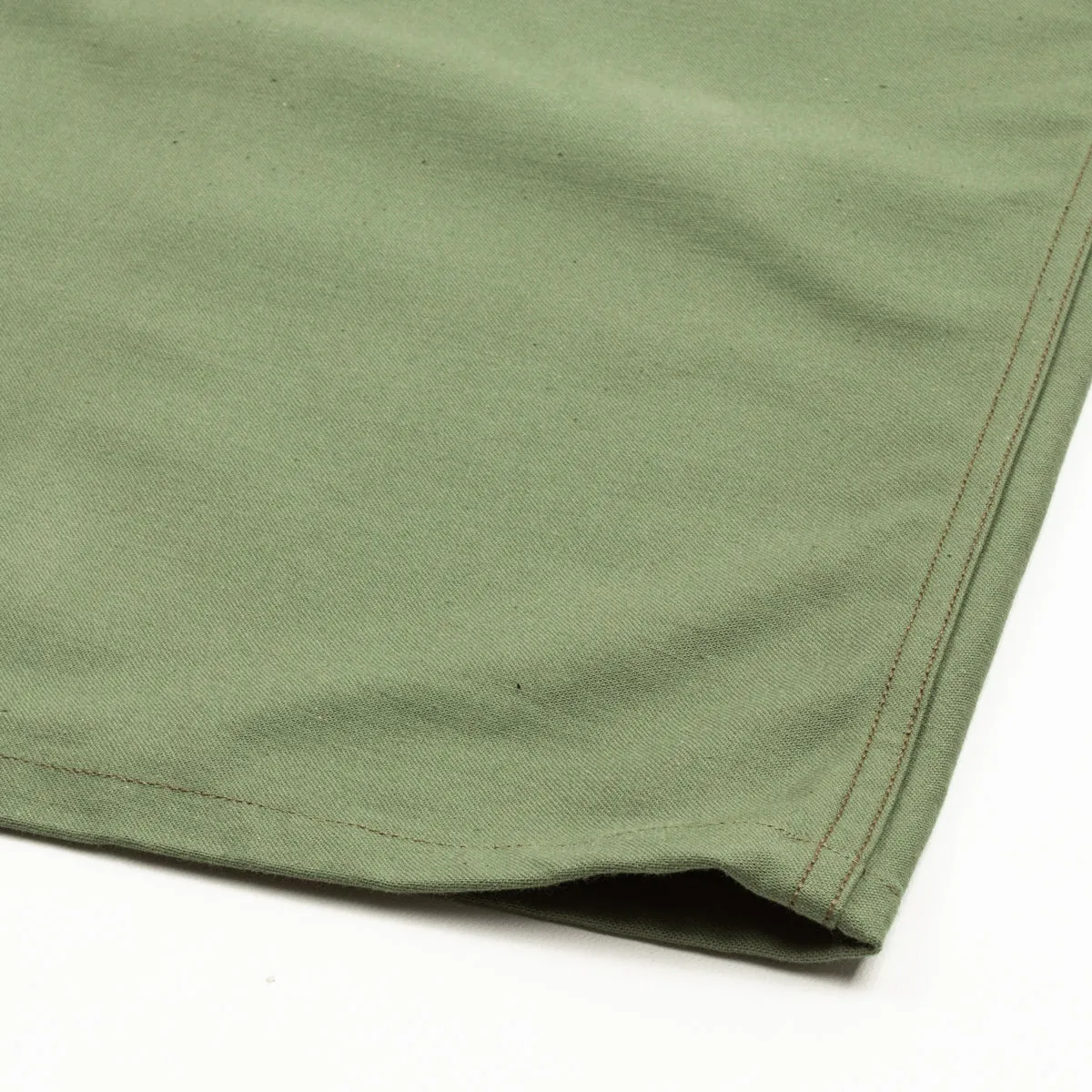 Cotton Sateen Shirt S/S - Olive Green