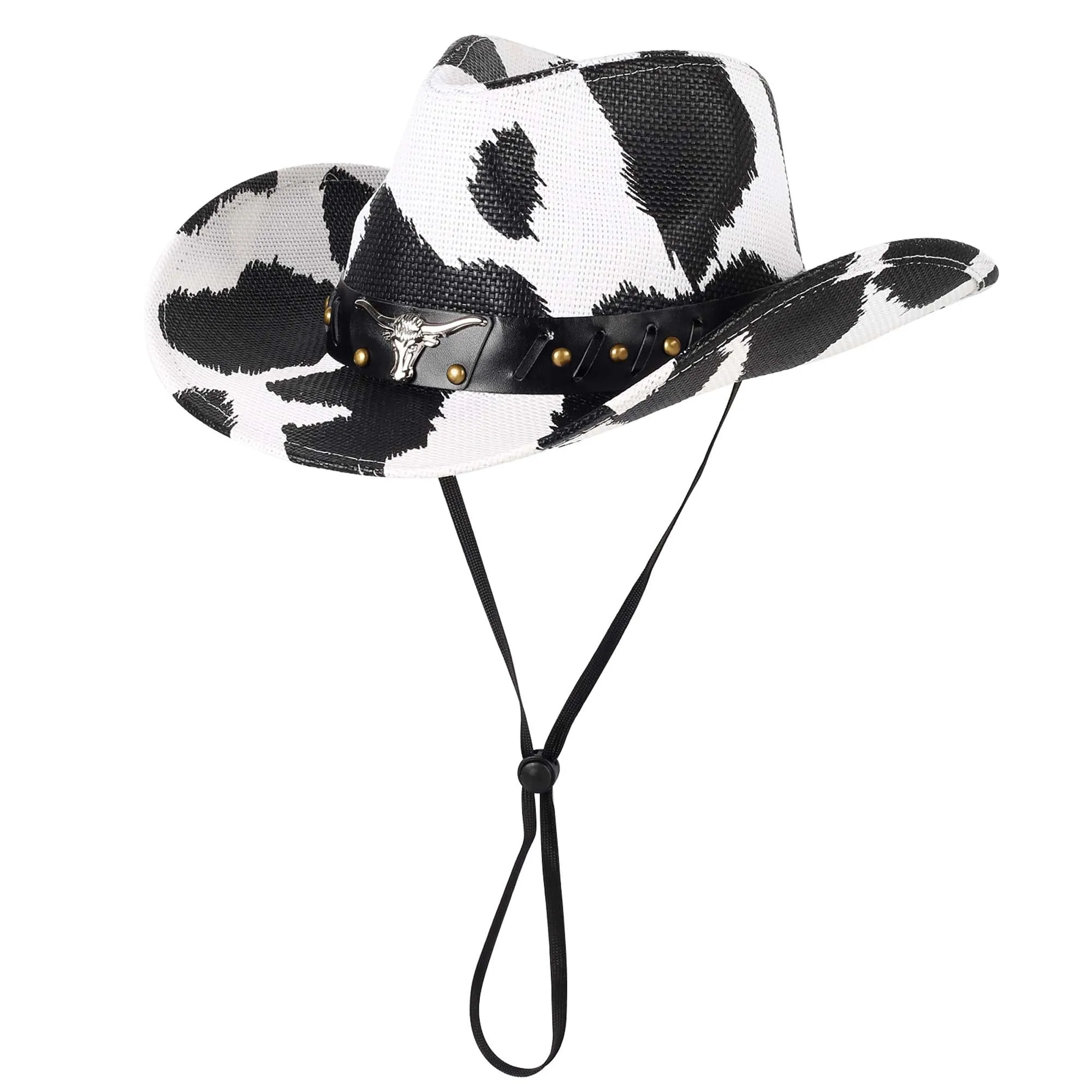 Cow Print Cowboy Hat for Adults