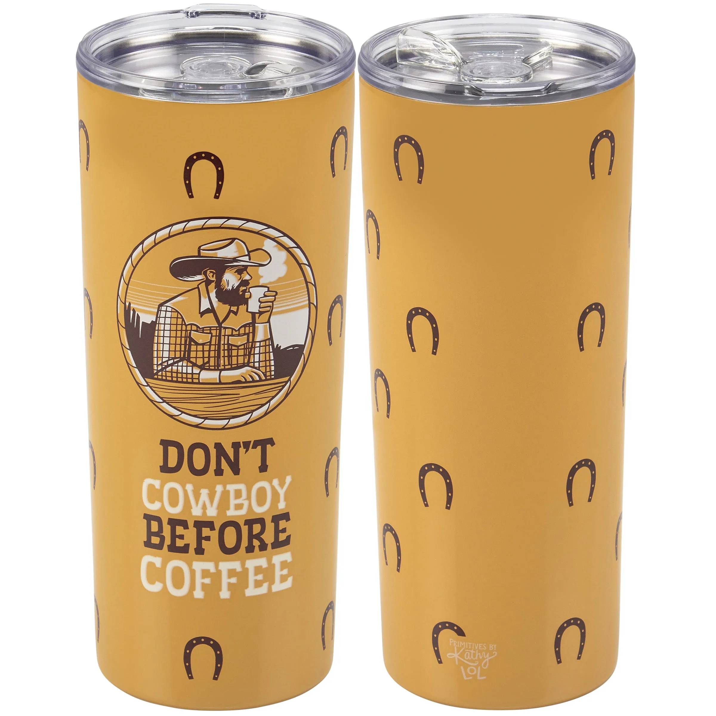 Cowboy Before Coffee Tumbler