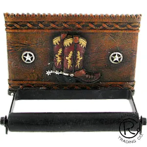 Cowboy Boots Western Toilet Paper Holder