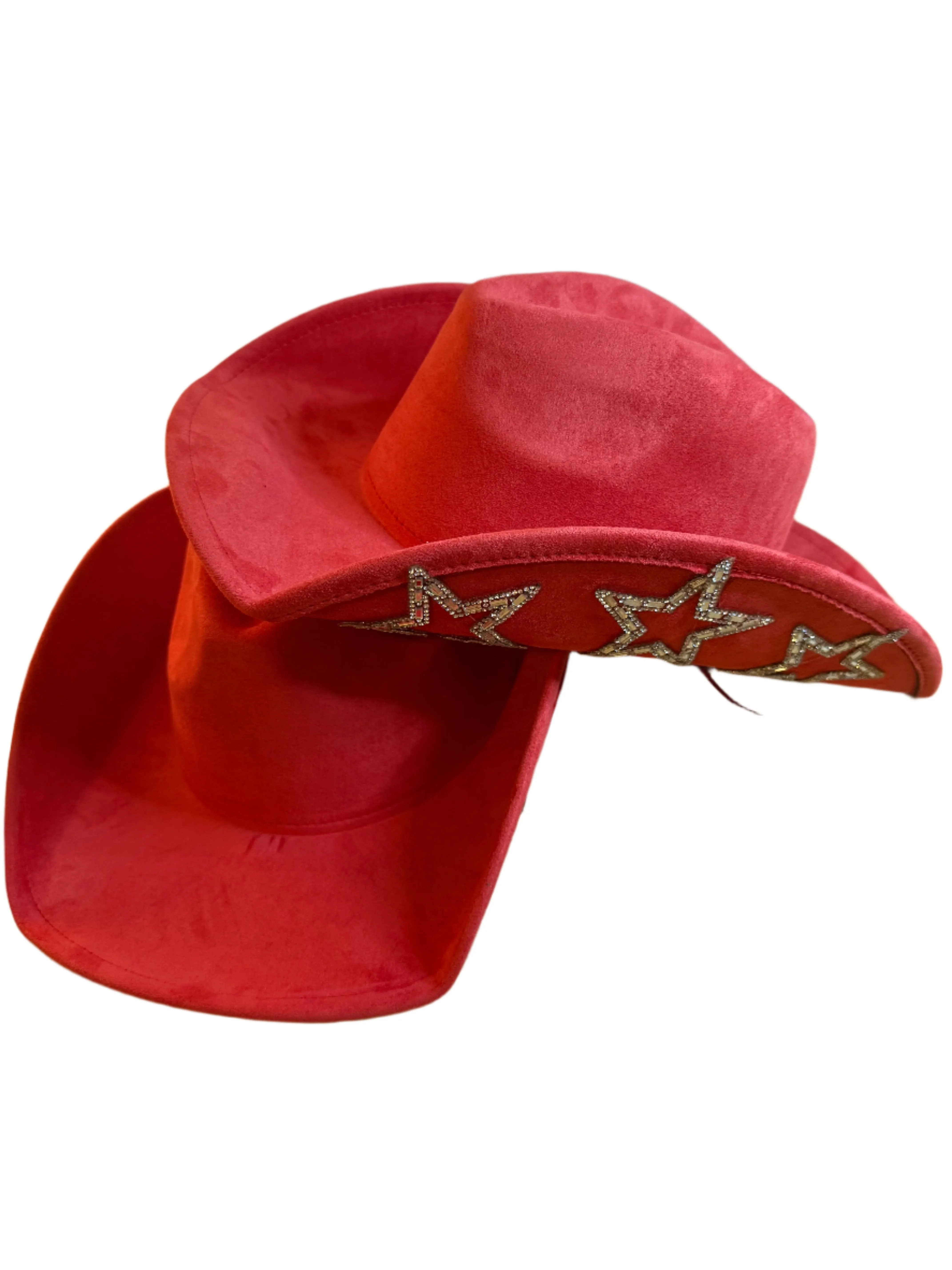 Cowboy hat / Western red hat / western hat with stars