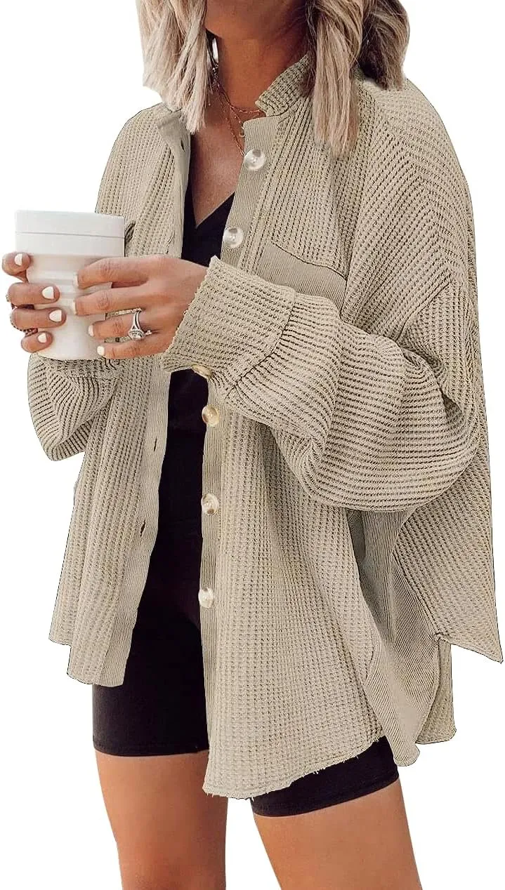 Cozy Womens Corduroy Button Down Shirts Long Sleeve