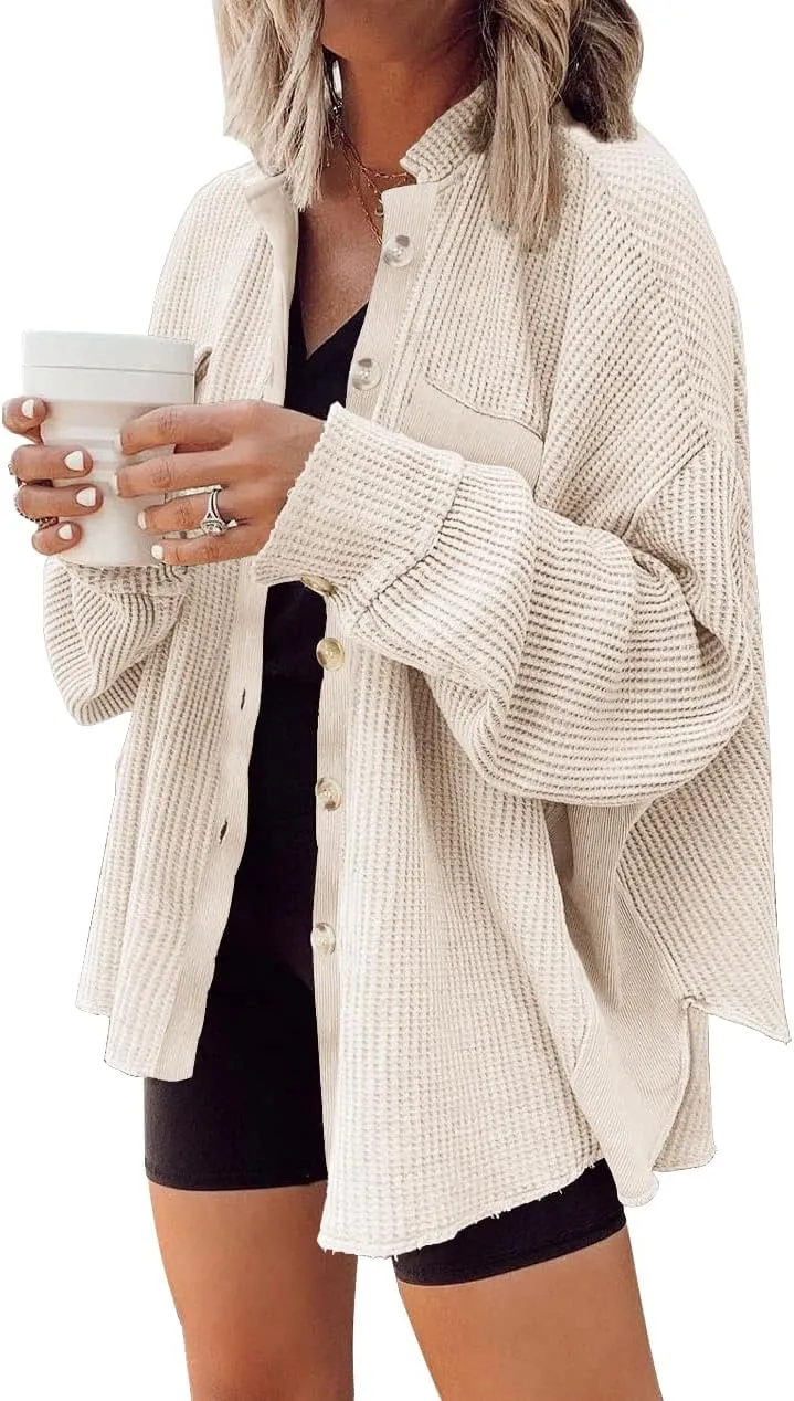 Cozy Womens Corduroy Button Down Shirts Long Sleeve