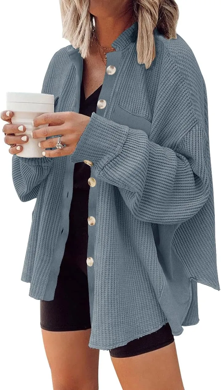 Cozy Womens Corduroy Button Down Shirts Long Sleeve