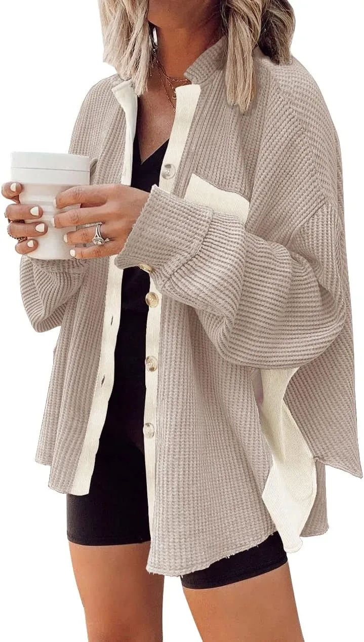 Cozy Womens Corduroy Button Down Shirts Long Sleeve
