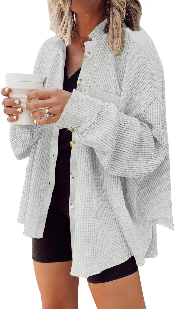 Cozy Womens Corduroy Button Down Shirts Long Sleeve