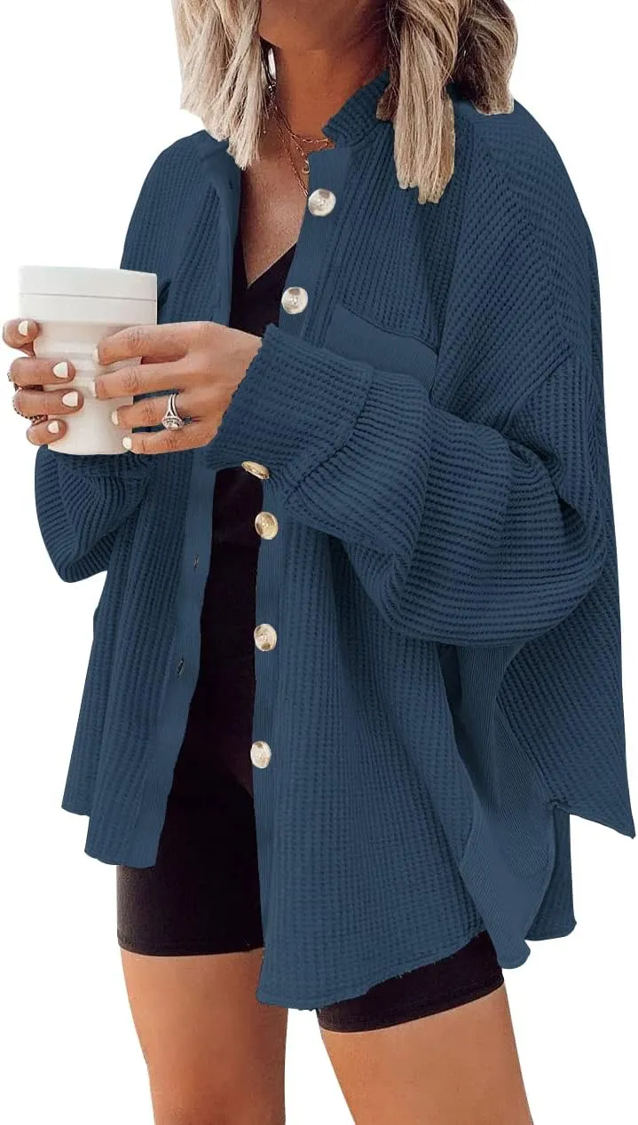 Cozy Womens Corduroy Button Down Shirts Long Sleeve