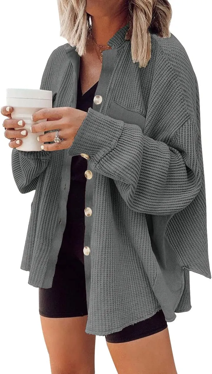 Cozy Womens Corduroy Button Down Shirts Long Sleeve