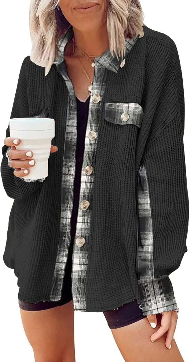 Cozy Womens Corduroy Button Down Shirts Long Sleeve